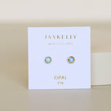 FIRE OPAL STUDS