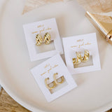 SWIRLED GOLD HOOP