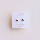 AMETHYST MINI GEM EARRINGS