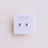 SAPPHIRE CZ BAGUETTE STUDS