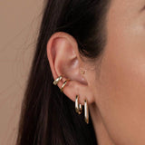 JaxKelly - Gold Hoop - Large Rectangle - Earrings