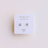FIRE OPAL STUDS