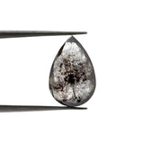 1.35ct | Salt & Pepper Pear Shape Rose Cut Lab Diamond