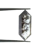1.58ct | Salt & Pepper Hexagon Shape Step Cut Lab Diamond