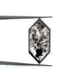 1.98ct | Salt & Pepper Hexagon Shape Step Cut Lab Diamond
