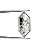 2.21ct | Salt & Pepper Hexagon Shape Step Cut Lab Diamond