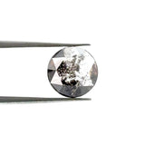 1.58ct | Salt & Pepper Round Shape Rose Cut Lab Diamond