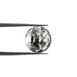 1.55ct | Salt & Pepper Round Shape Rose Cut Lab Diamond