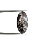 2.00ct | Salt & Pepper Oval Shape Rose Cut Lab Diamond