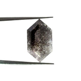 2.33ct | Salt & Pepper Hexagon Shape Rose Cut Lab Diamond