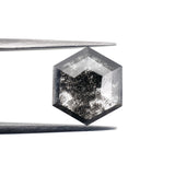 2.47ct | Salt & Pepper Hexagon Shape Step Cut Lab Diamond
