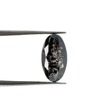 1.42ct | Salt & Pepper Oval Shape Rose Cut Lab Diamond