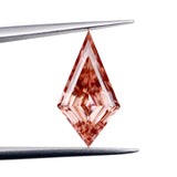 4.26ct | Fancy Vivid Brownish Pink/VS1 Kite Shape Step Cut Lab Diamond (IGI)