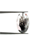 1.65ct | Salt & Pepper Oval Shape Rose Cut Lab Diamond
