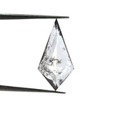 1.17ct | Salt & Pepper Kite Shape Rose Cut Lab Diamond