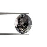 2.72ct | Salt & Pepper Oval Shape Rose Cut Lab Diamond