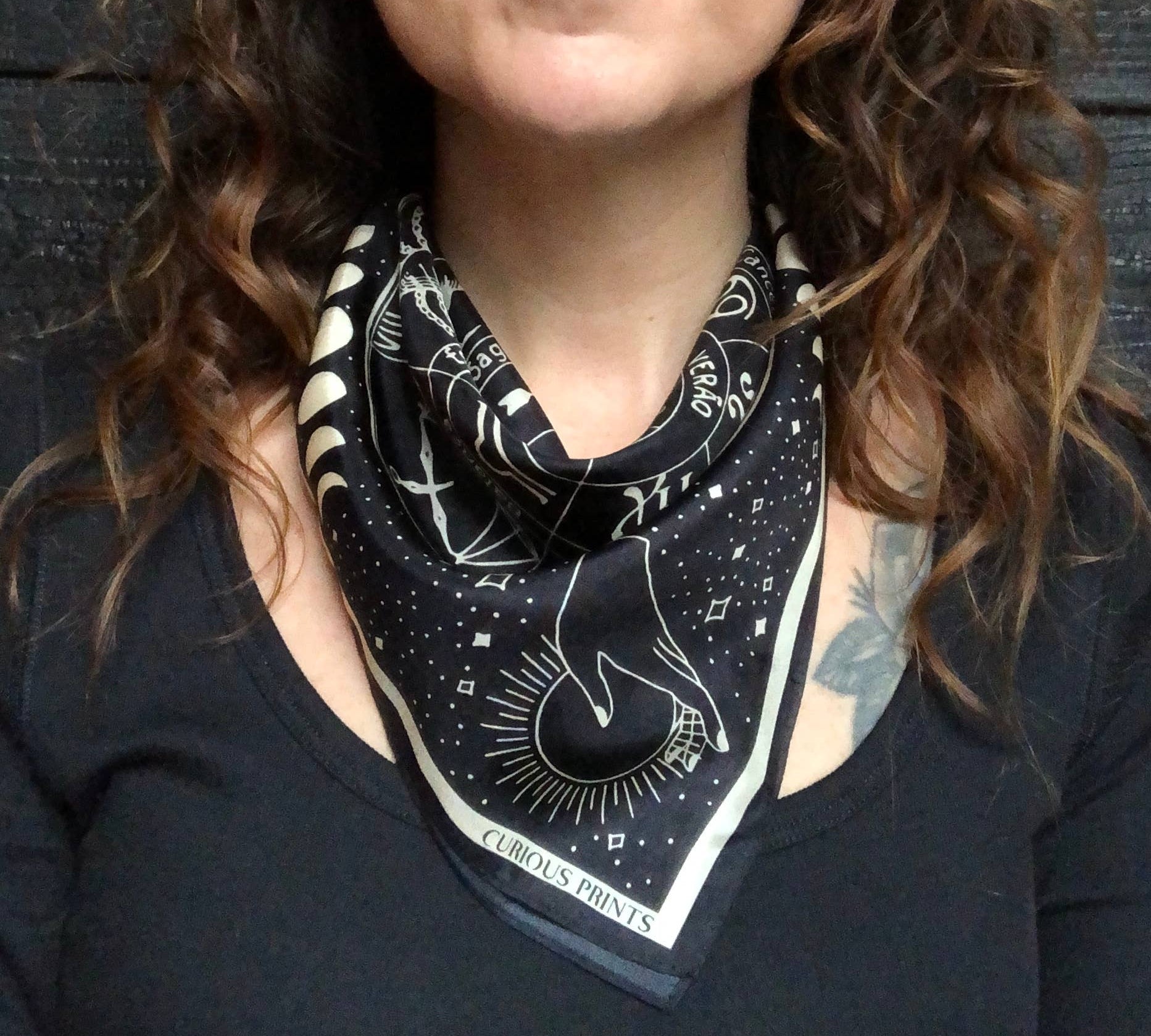 ZODIAC SIGNS ASTROLOGY SILK SCARF