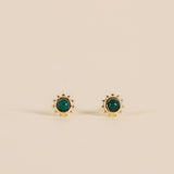 SUN STUD MALACHITE EARRINGS