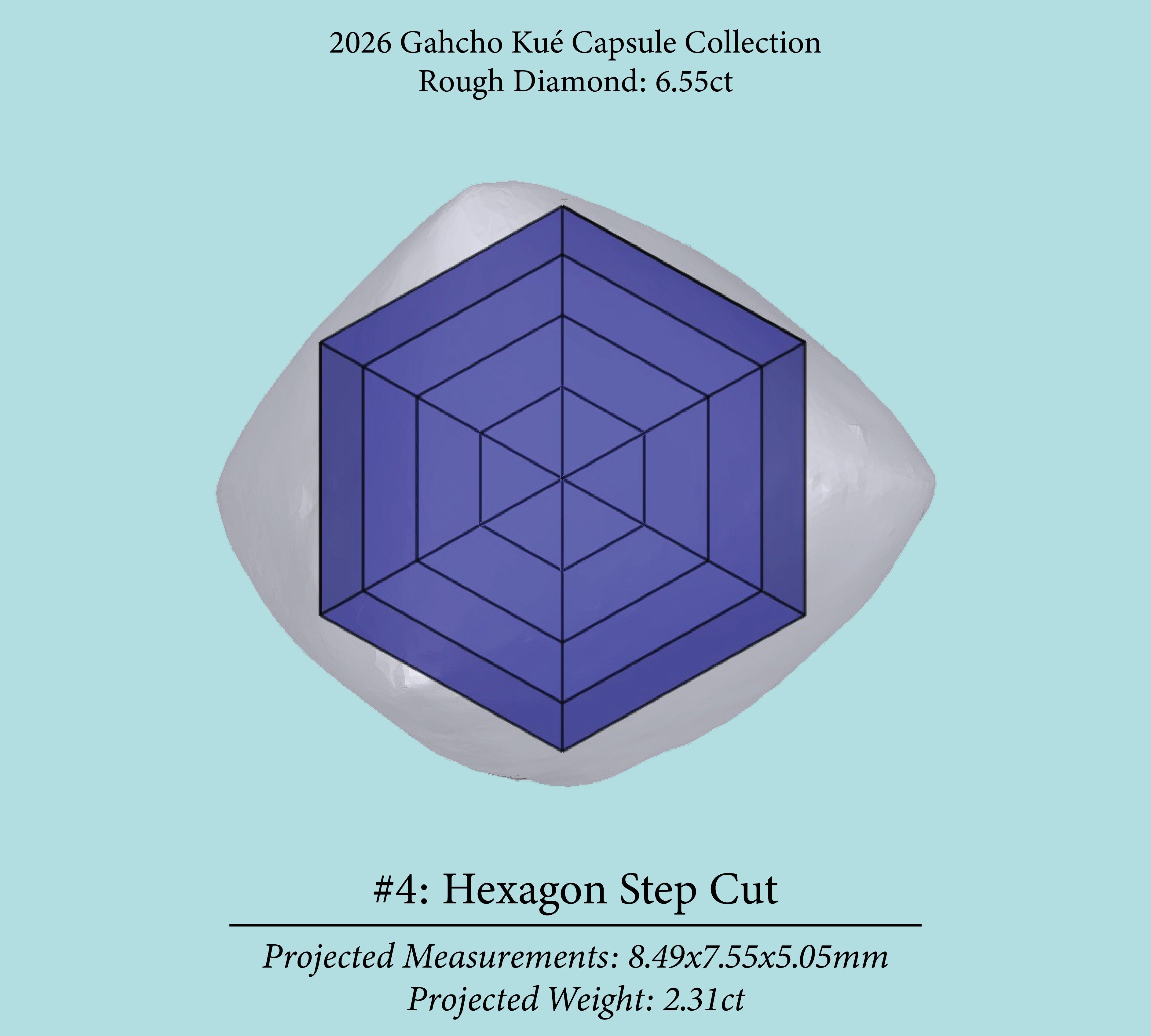6.55ct VVS2 L Pre-Cut Canadian Champagne Diamond 27940