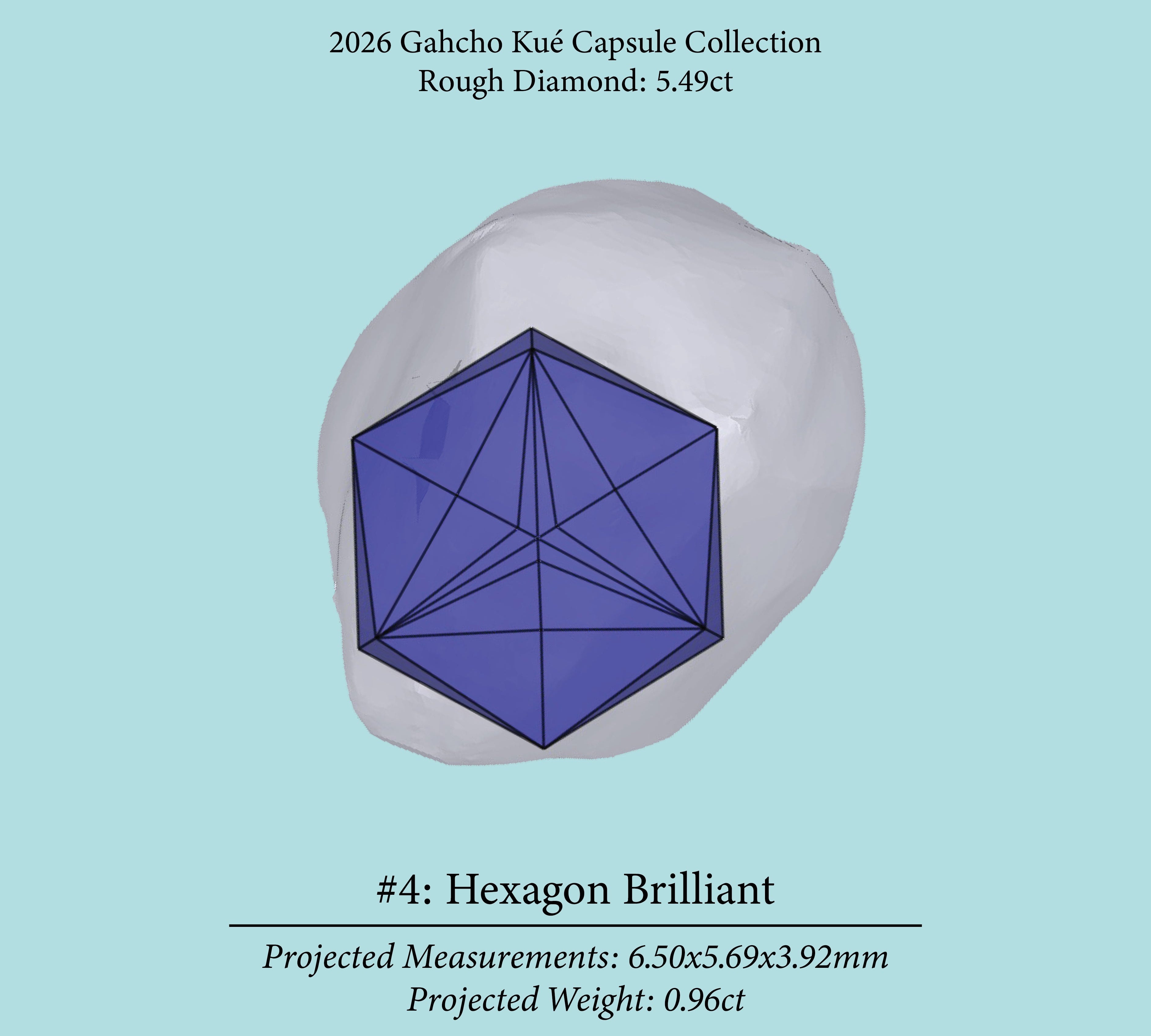 5.49ct SI2 C2 Pre-Cut Canadian Champagne Diamond 27948