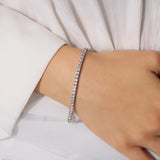 CLASSIC LAB DIAMOND TENNIS BRACELET 14K YELLOW GOLD