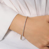 PETITE CLASSIC LAB DIAMOND TENNIS BRACELET 14K YELLOW GOLD