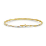 PETITE CLASSIC LAB DIAMOND TENNIS BRACELET 14K YELLOW GOLD