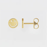 SMILEY FACE STUDS | 14K