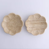 TRAVERTINE SCALLOPED BOWL