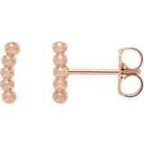 BEADED STUDS | 14K