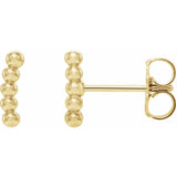 BEADED STUDS | 14K