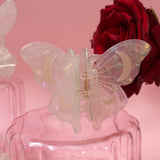 ACETATE LUNAR MOTH HAIR CLAW WITH CRESCENT MOONS