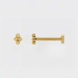 FOUR BEAD FLAT BACK STUDS | 14K GOLD