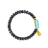 DHARMA ELASTIC BRACELET IN NAVY | CATHERINE PAGE JEWELRY