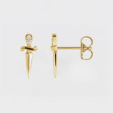 DAGGER STUDS | 14K | NATURAL DIAMOND