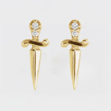 DAGGER STUDS | 14K | NATURAL DIAMOND