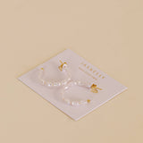 MULTI PEARL HOOP EARRING