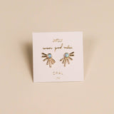 FIRE OPAL SUN RAY EARRINGS