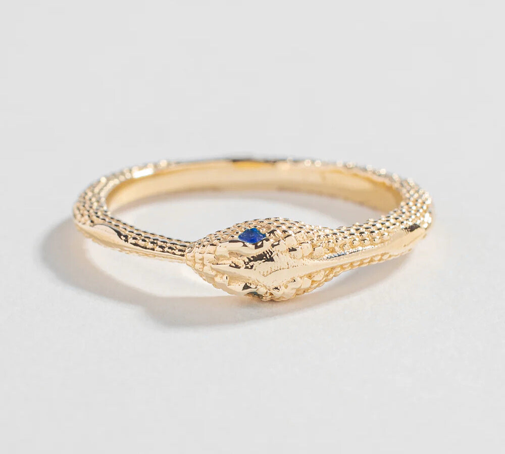 OUROBOROS SNAKE RING | SAPPHIRE