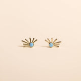 FIRE OPAL SUN RAY EARRINGS