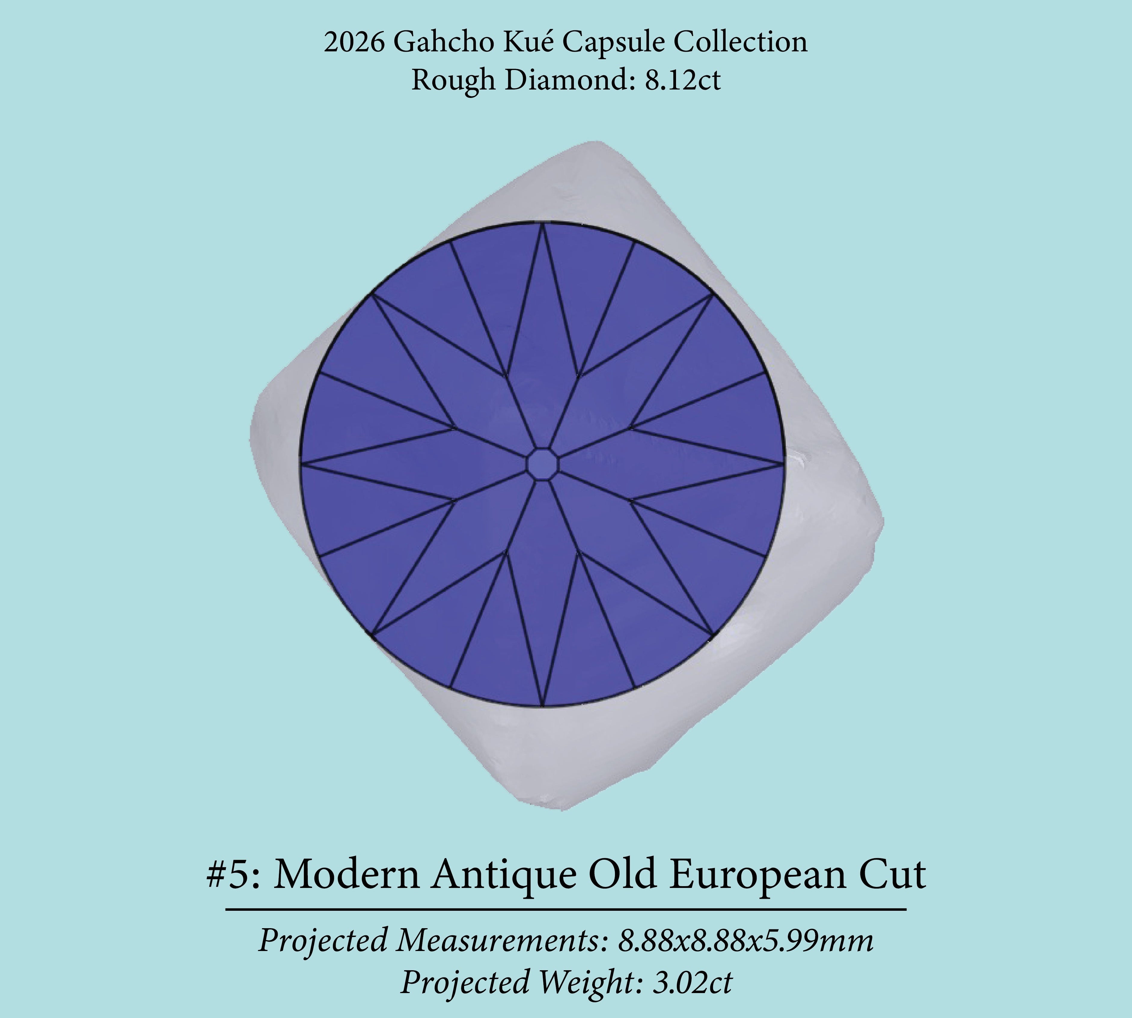 8.12ct VVS2 C4 Pre-Cut Canadian Champagne Diamond 27934