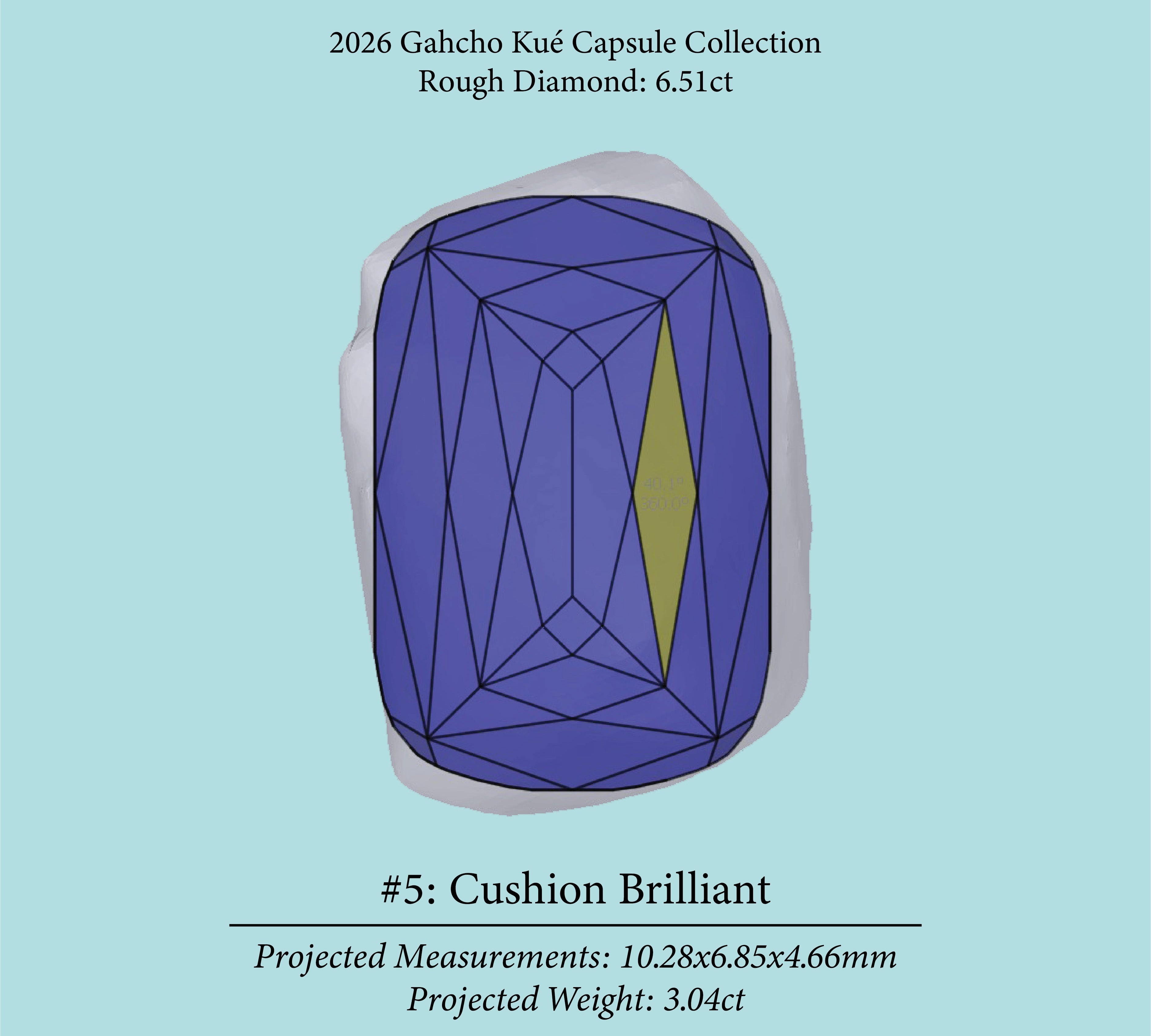 6.51ct VVS2 K Pre-Cut Canadian Champagne Diamond 27937
