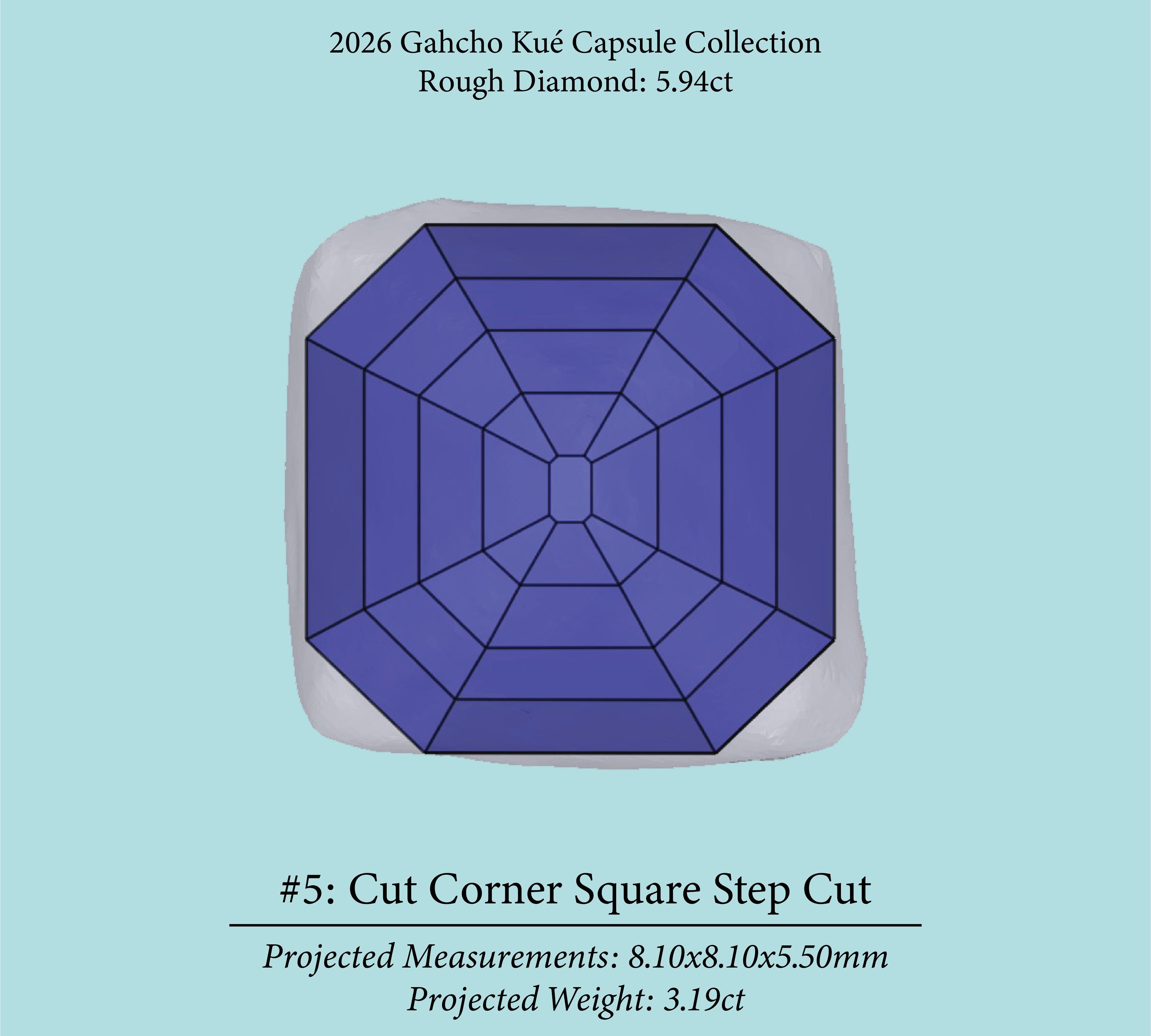 5.94ct VVS1 J Pre-Cut Canadian Champagne Diamond 27938