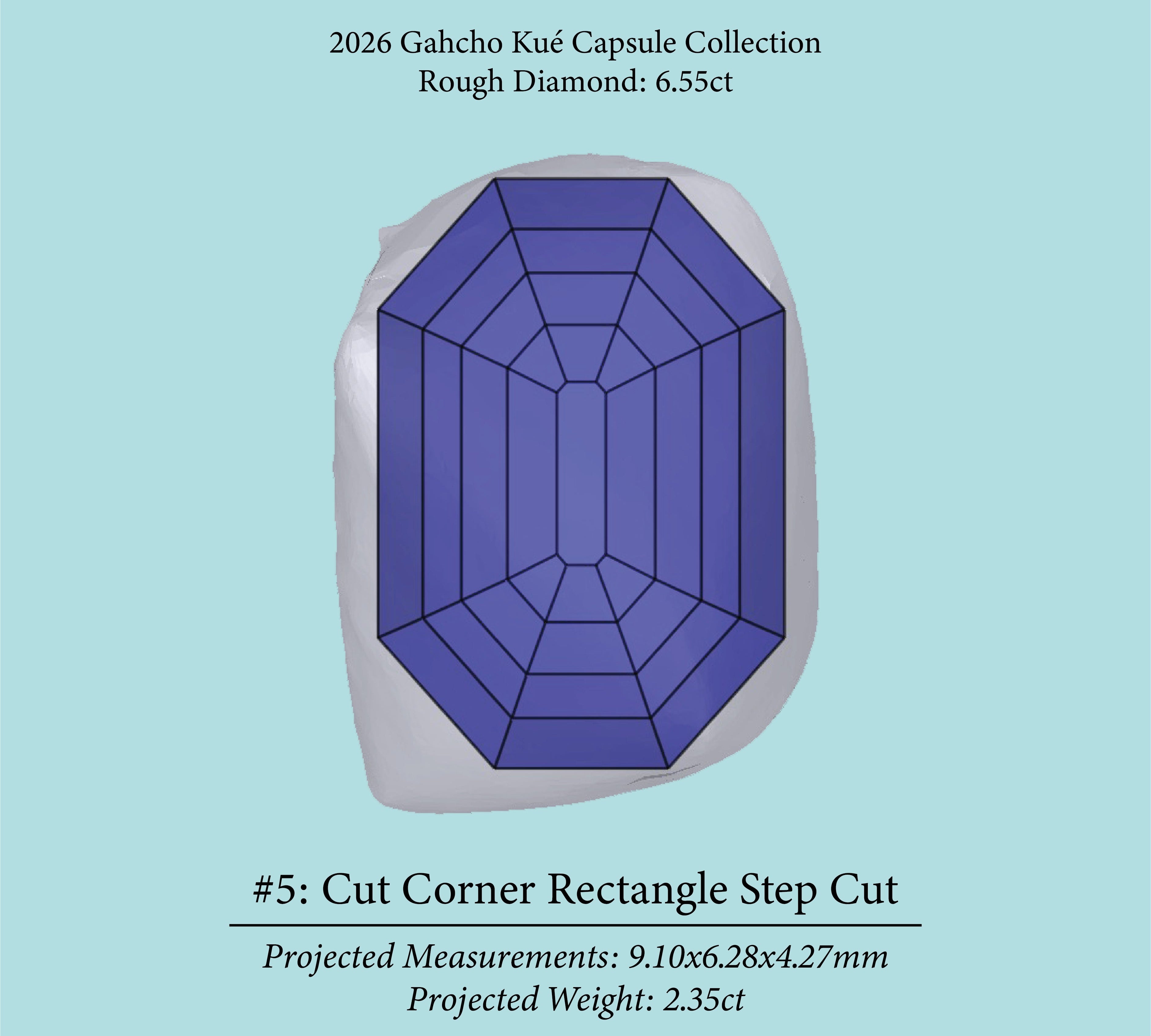 6.55ct VVS2 L Pre-Cut Canadian Champagne Diamond 27940