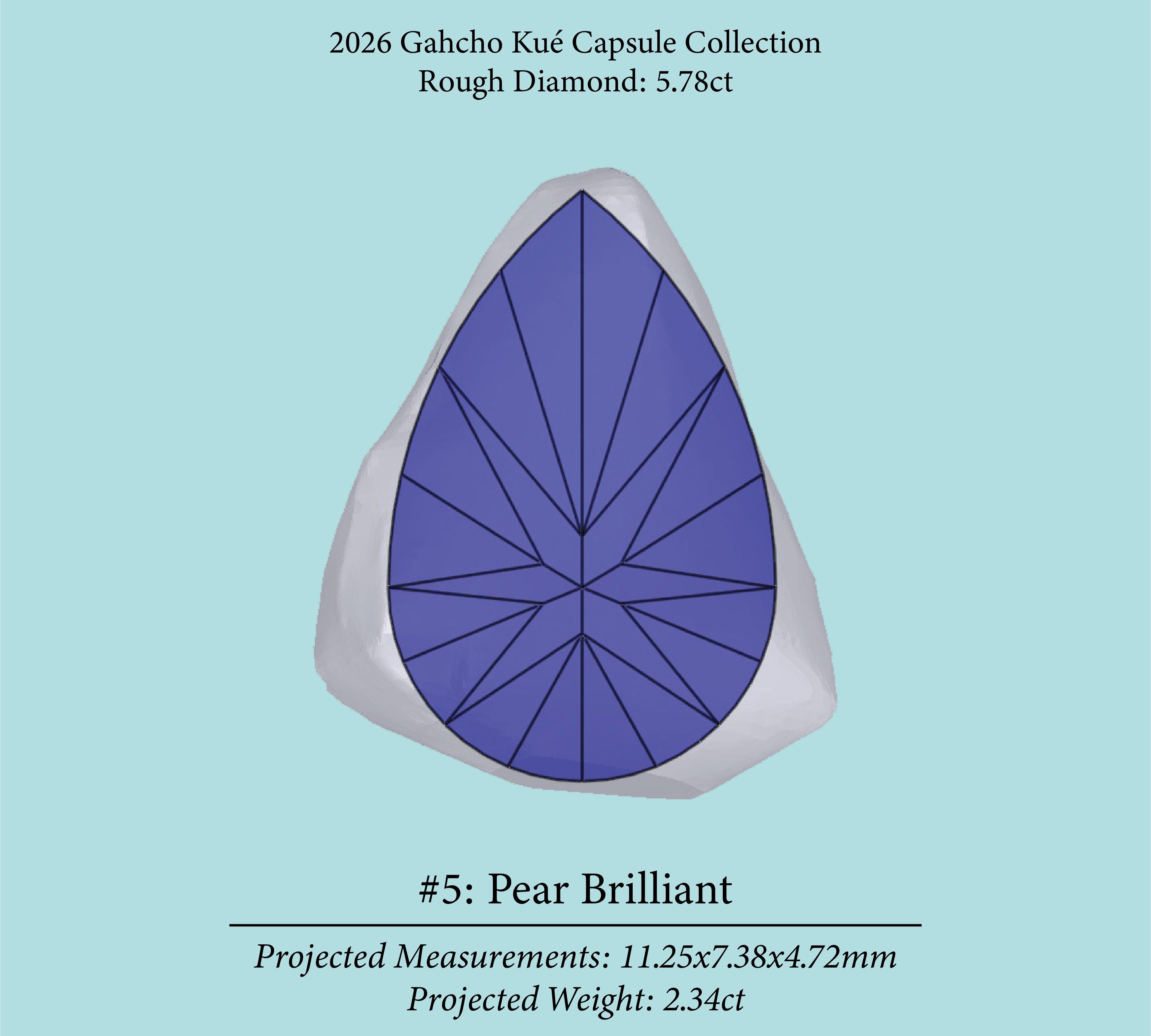 5.78ct VS2 C2 Pre-Cut Canadian Champagne Diamond 27941