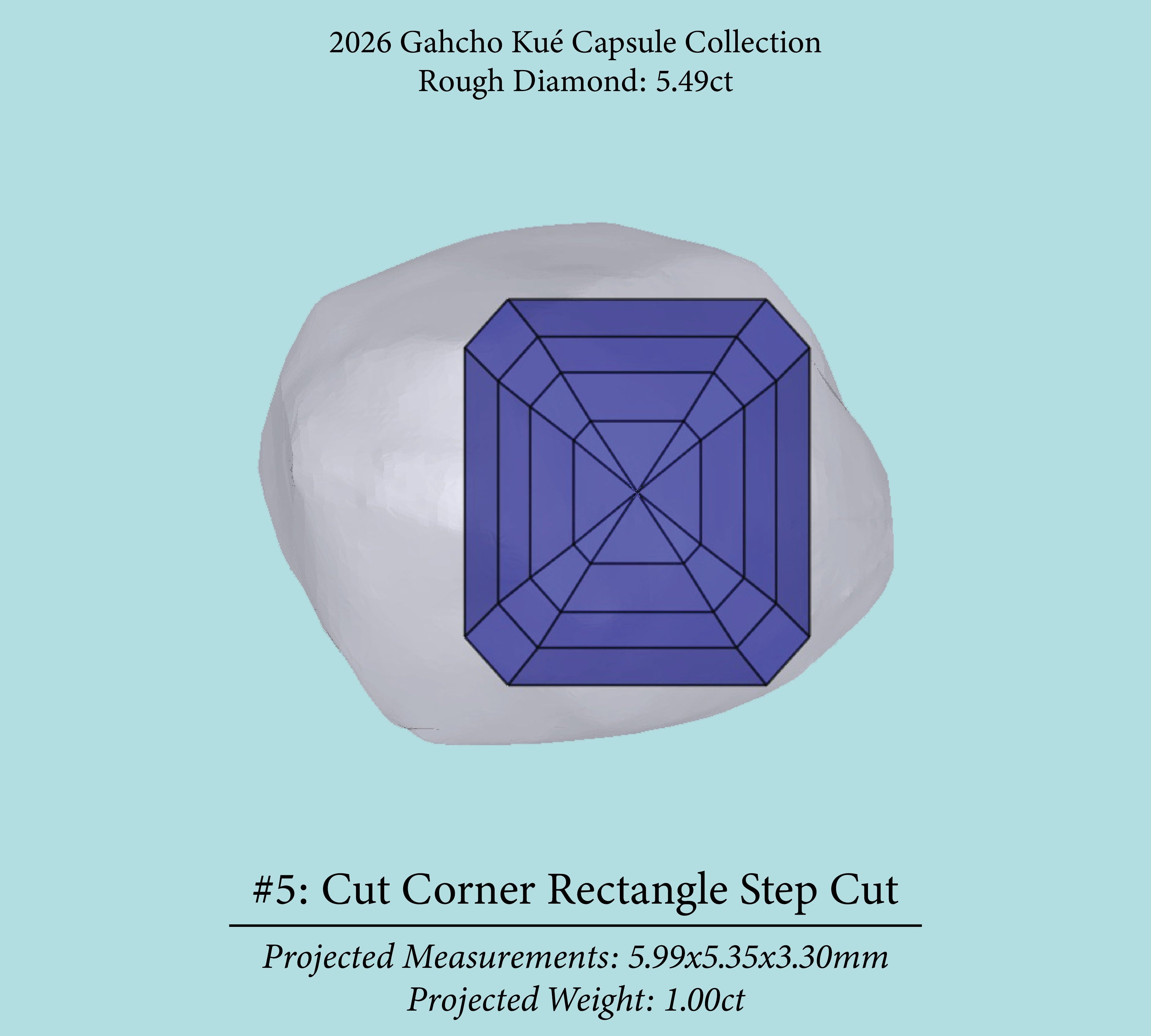 5.49ct SI2 C2 Pre-Cut Canadian Champagne Diamond 27948