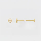 SCREW TOP FLAT BACK STUDS | 14KT GOLD