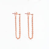 THICK ROPE CHAIN EARRINGS | 14K GOLD