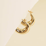 SCULPTURAL WIDE HOOP EARRING