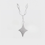 ENGRAVABLE STAR PAPERCLIP CHAIN NECKLACE